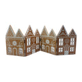 Wooden Gingerbread Folding Row of Houses Christmas Decoration