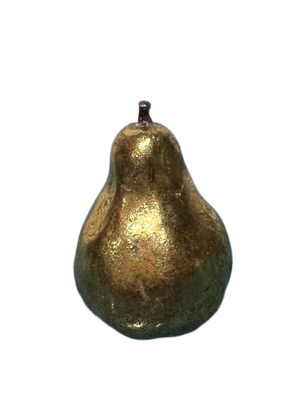 Antique Gold Resin Pear Decoration - 10cm