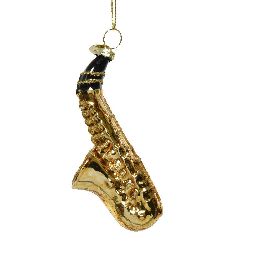 Glass Glitter Musical Instrument Christmas Bauble