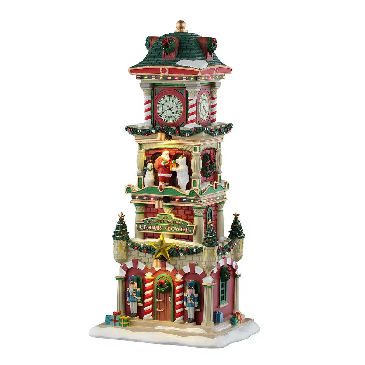 Lemax - The Village Square Clock Tower - Light Up