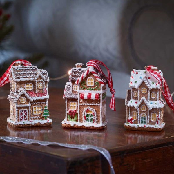 Three Kings Gingerbread Townhouse Pendant Christmas Tree Bauble