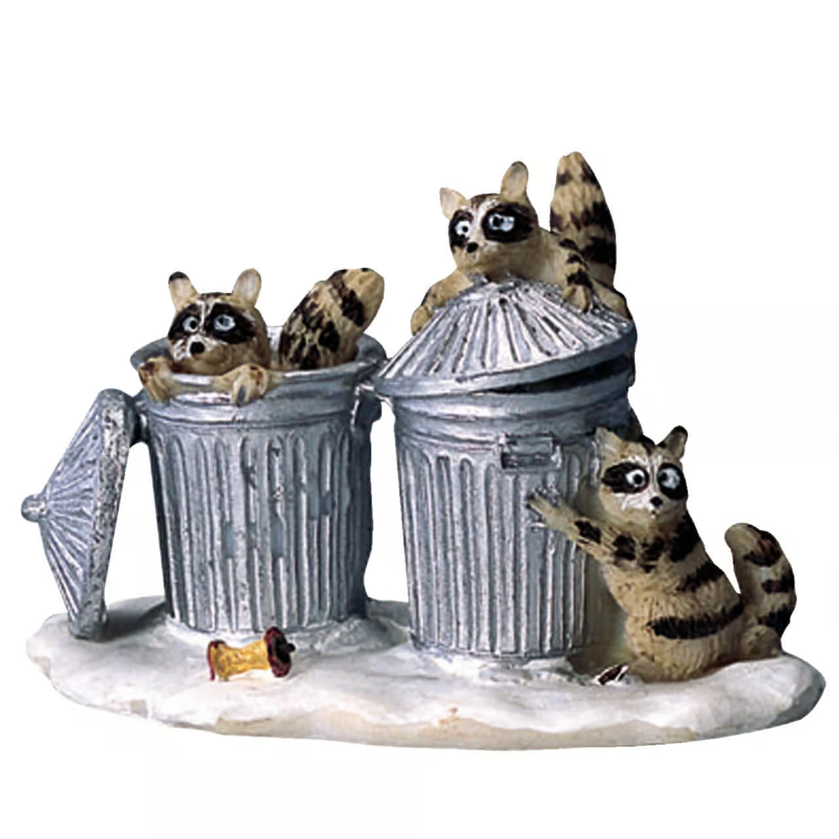 Lemax - Trash Bandits Racoons in Bins Christmas Village Figurine