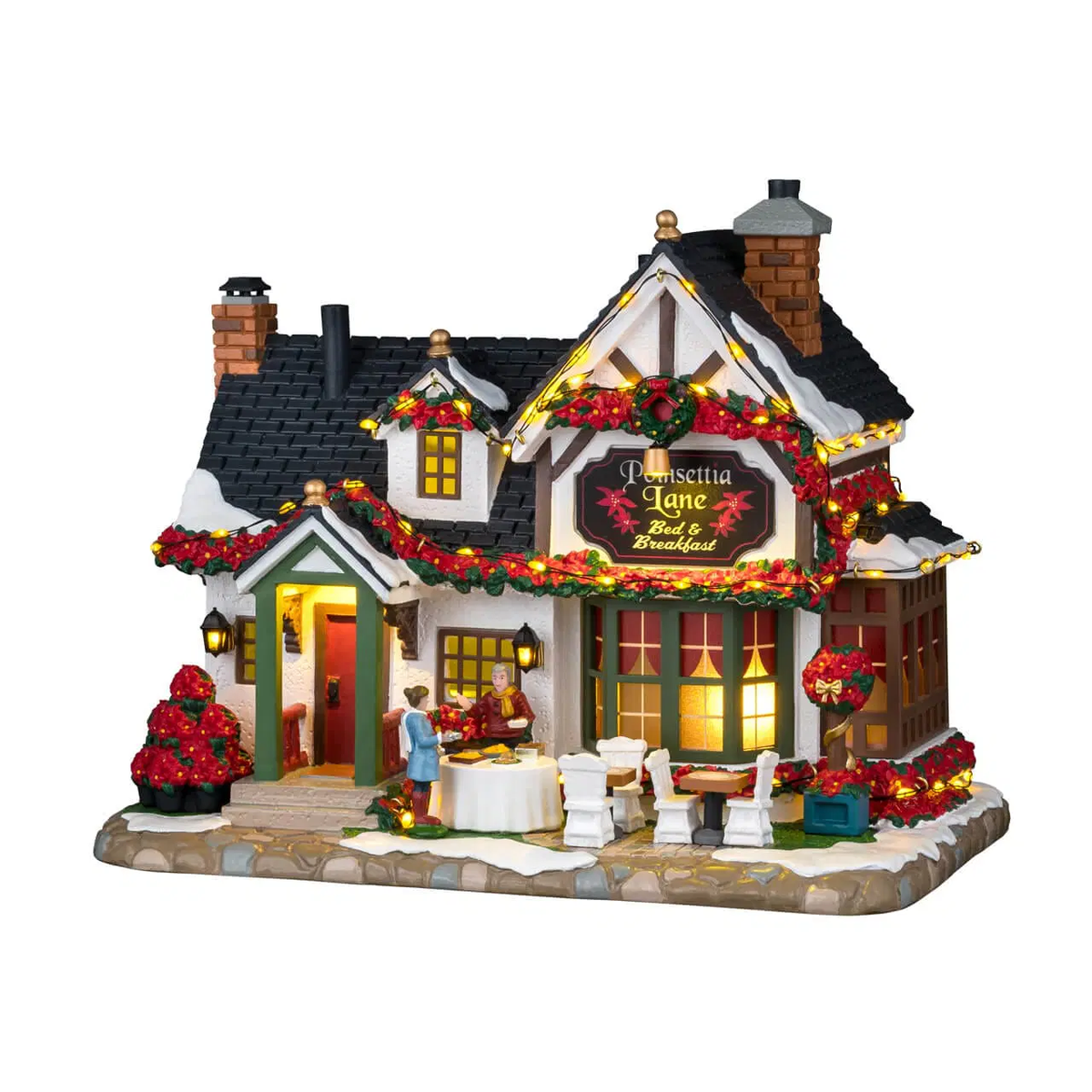 Lemax Poinsettia Lane Bed & Breakfast – with Lights – 2026