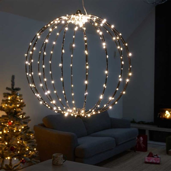 Twinkle Orb with 240 LED Lights Warm White Low Voltage - 40cm