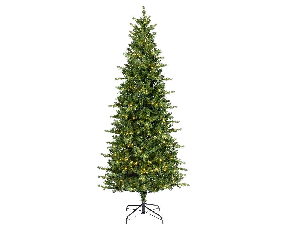 Everlands Killington Fir Slim Pre-Lit Artificial Christmas Tree - 210c ...