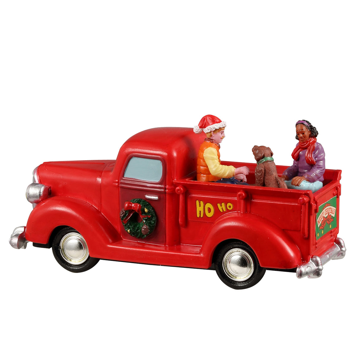Lemax Jolly Joyride Carols in Red Pick Up Truck