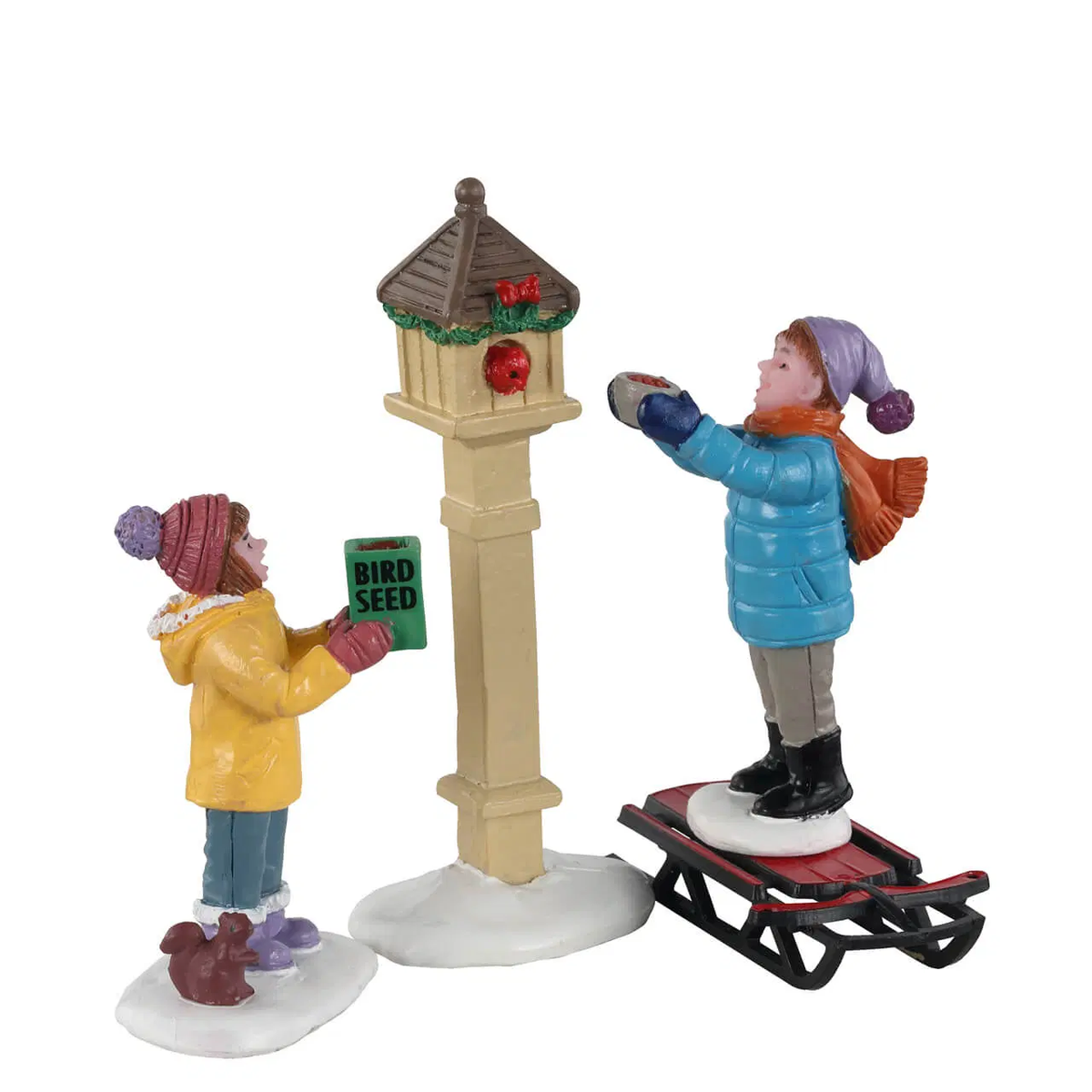 Lemax - The Bird Feeders Christmas Village Figurines - Set of 3