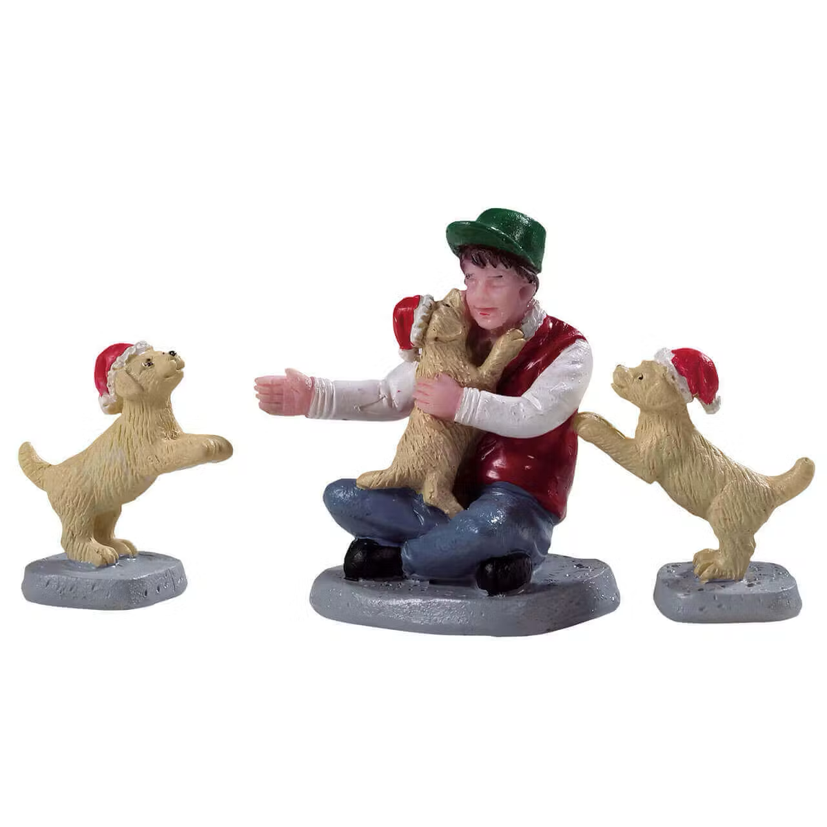 Lemax New Puppies Christmas Village Figurines - Set of 3