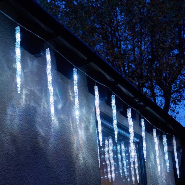 Smart Multicoloured & Cool White Duo Bulb Icicle Lights Low Voltage - Set of 10