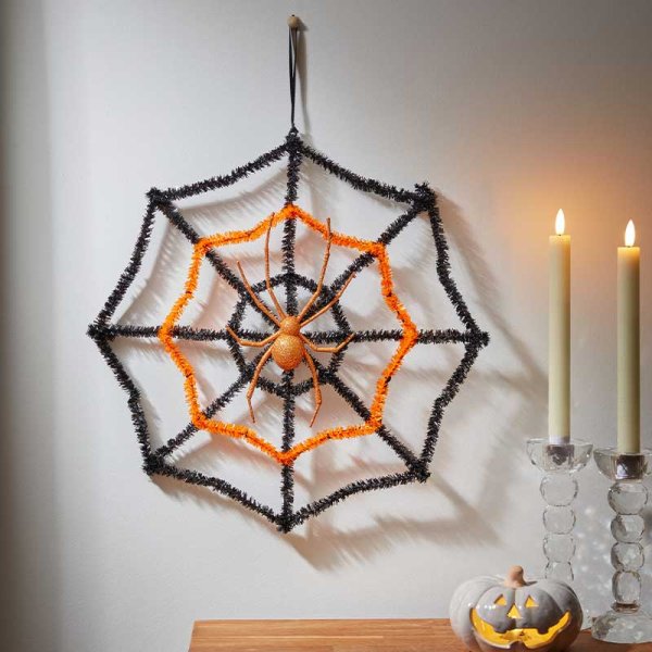 Halloween Sparkle Web Decoration