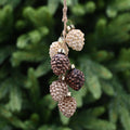 Brown and Amber Mini 6 Glass Pinecone Bunch - 17c