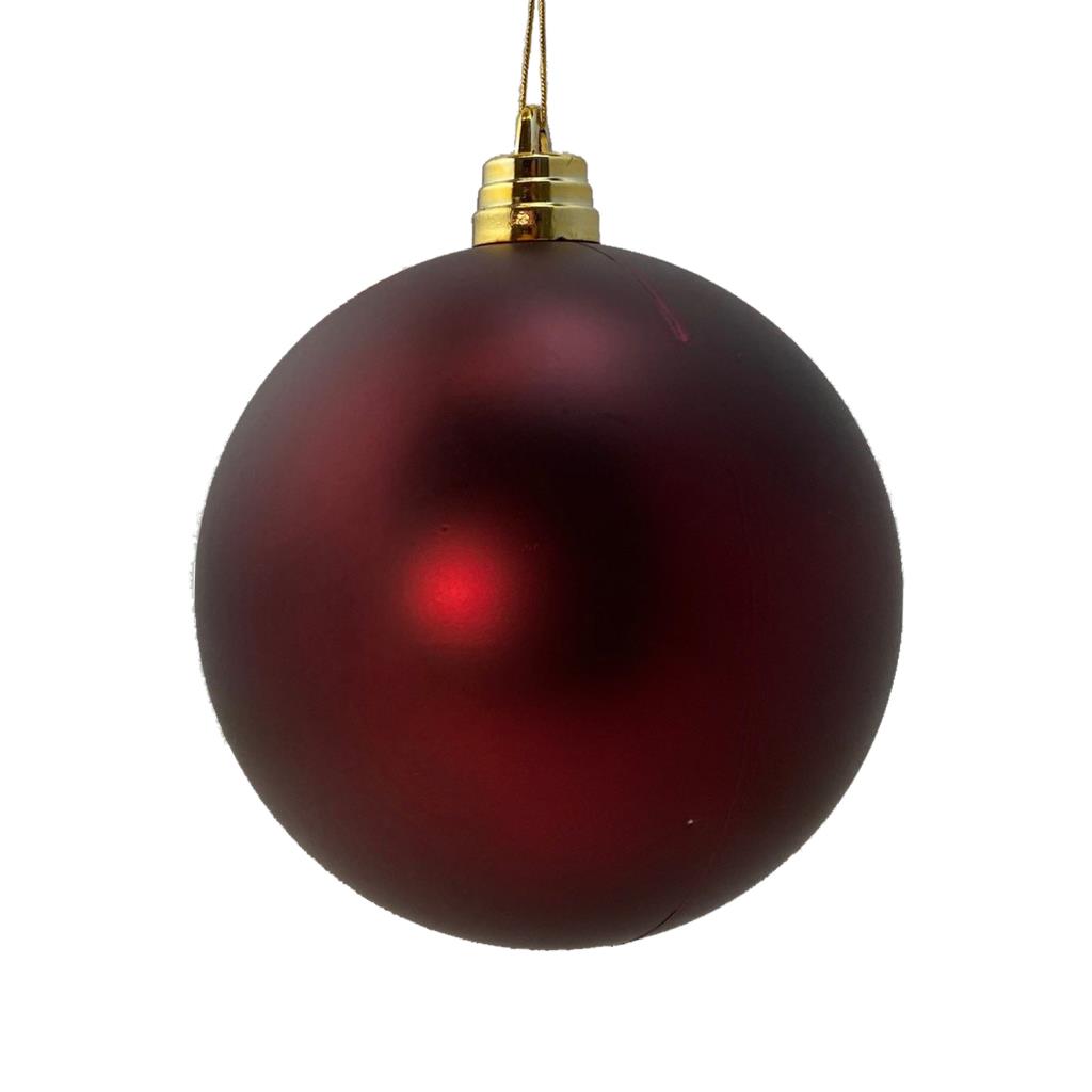 X-Large Matt Oxblood Bauble 15cm