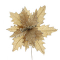 Champagne Gold Poinsettia With Glitter Stem - 70cm