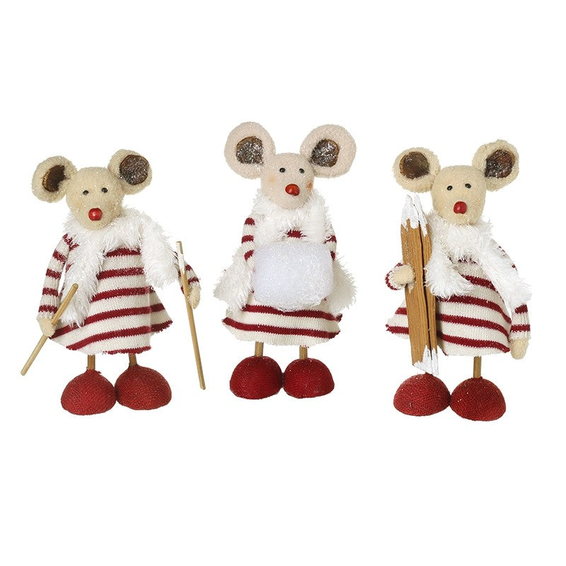 Red & White Dressed Fabric Mouse