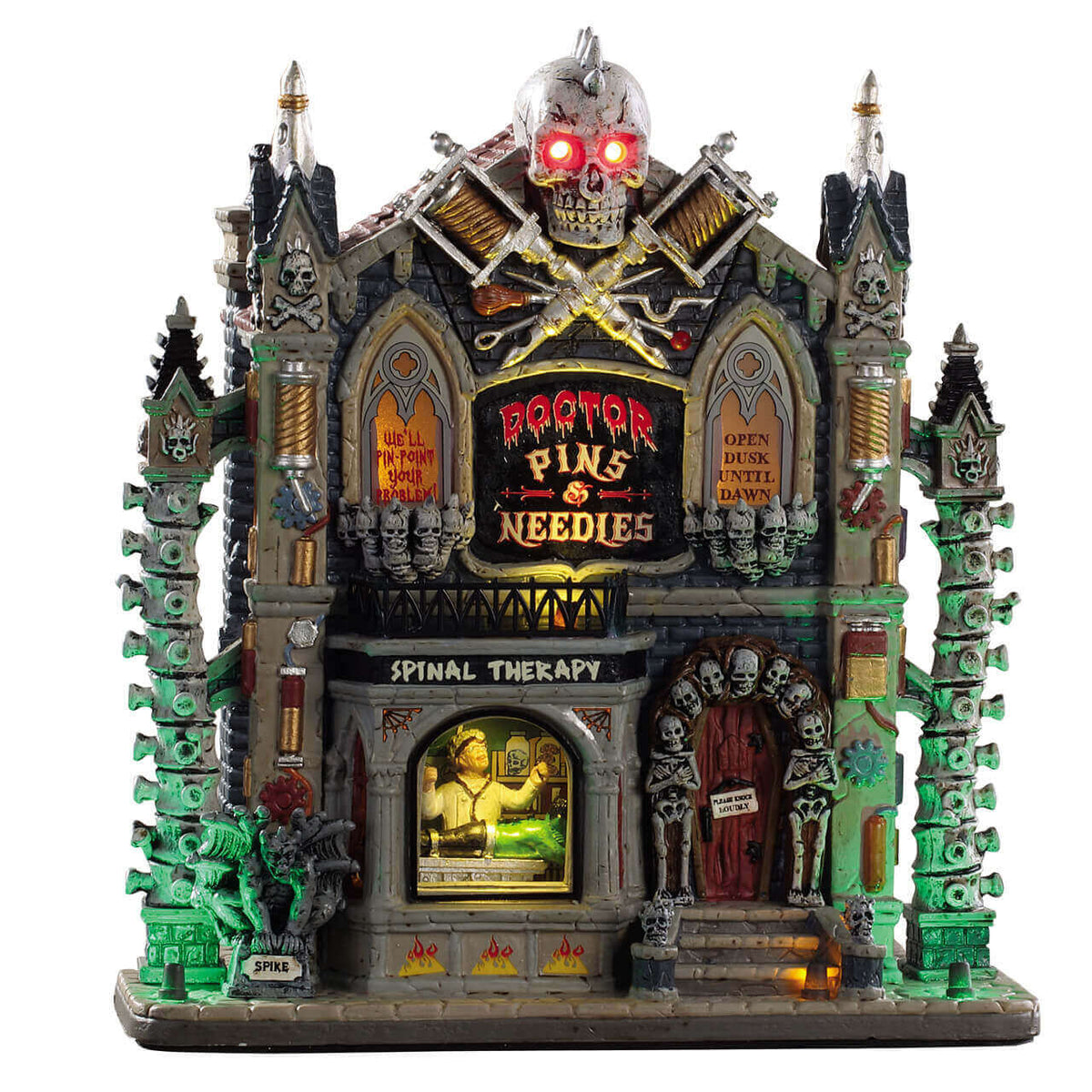 Lemax Spooky Town - Doctor Pins & Needles with Lights & Adaptor