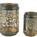 Iron Powder Woodland Scenery Lanterns - Set of 2