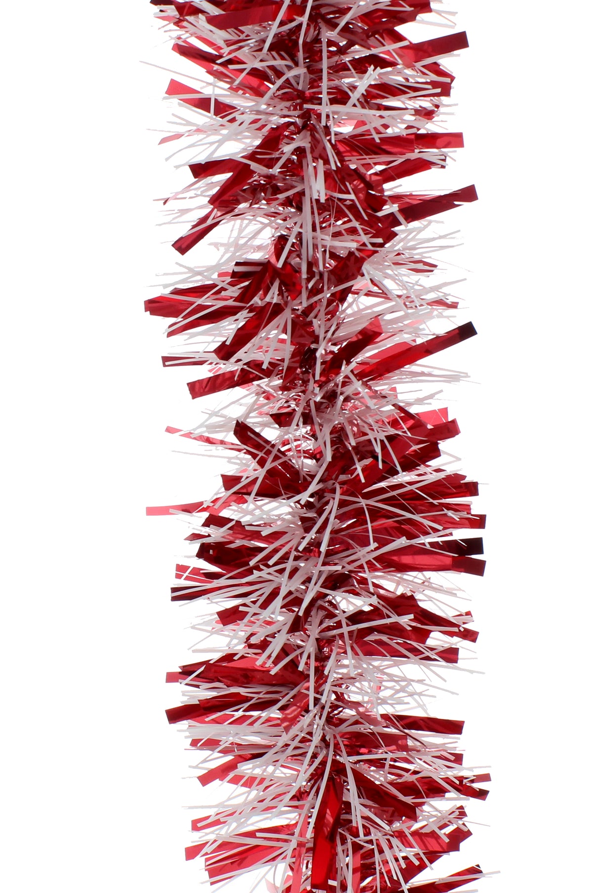 Red Chunky and White Fine Cut Tinsel - 200cm