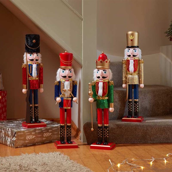 Sequinned Sergeant Large Nutcracker Ornament