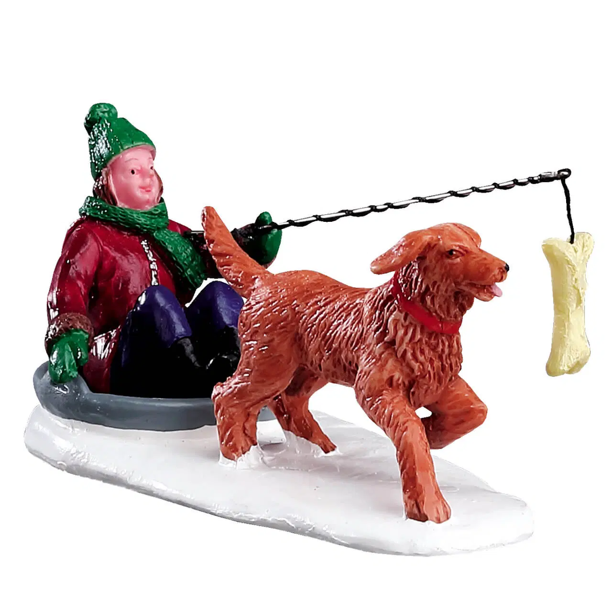 Lemax Alternative Energy Dog Pulling Sleigh Christmas Figurine