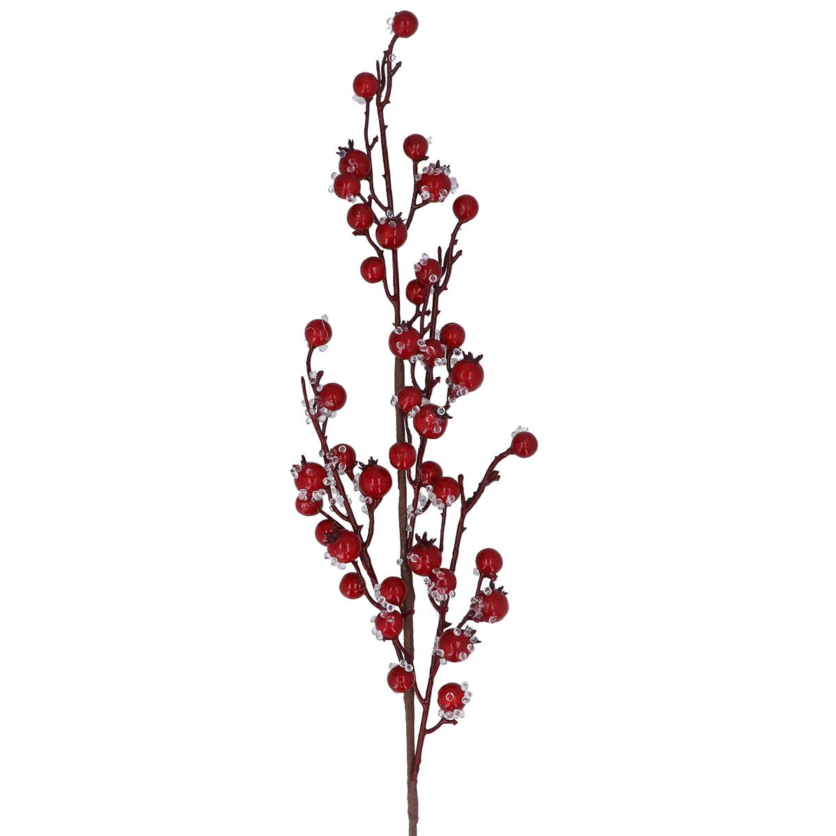 Gisela Graham -  Red Berries & Crystals Spray - 69cm