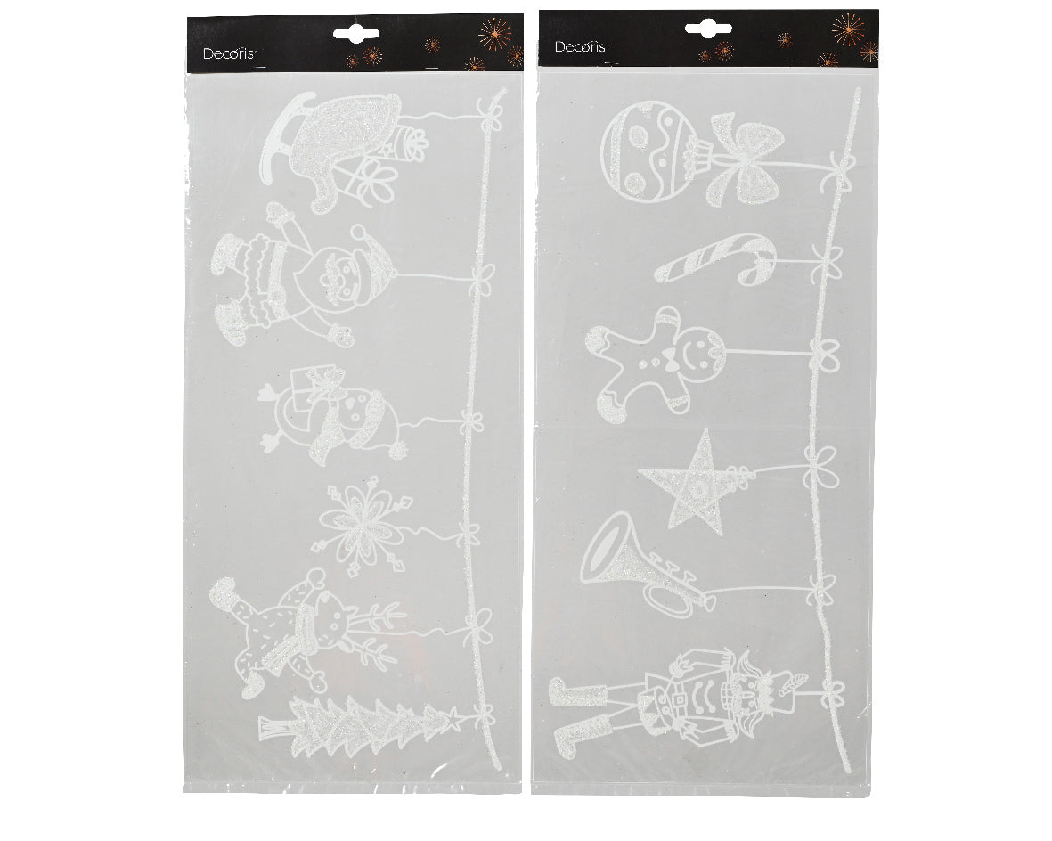 White Christmas Figures Window Sticker Decoration