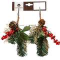 Glitter Red Berry & Pinecone Clips - Set of 2