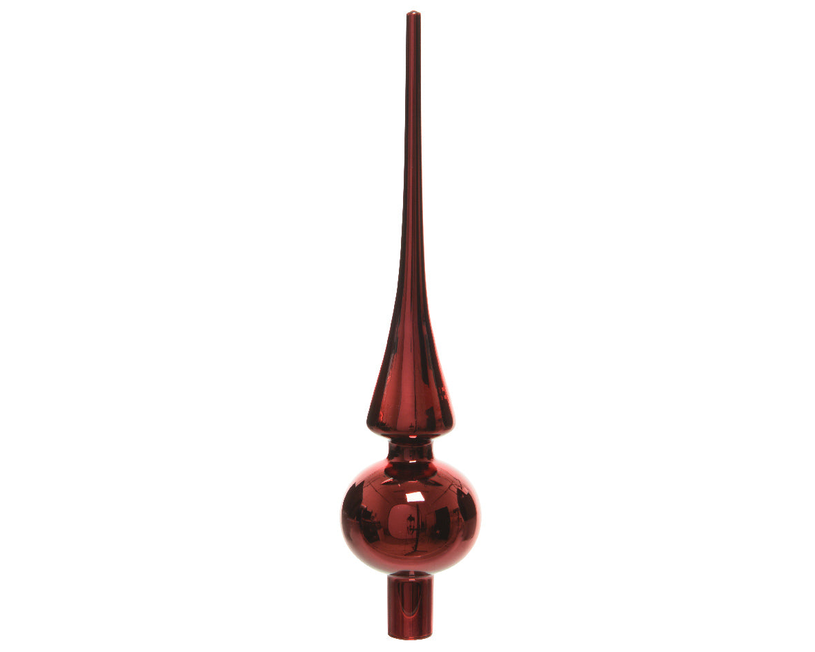 Oxblood Red Glass Tree Topper