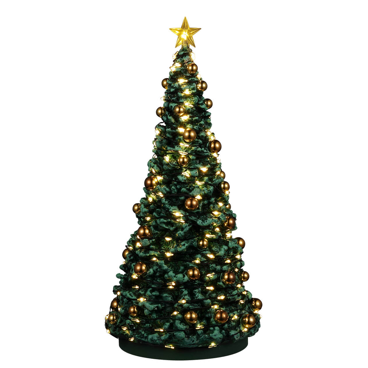 Lemax - Jolly Christmas Tree with Gold Decorations & Lights