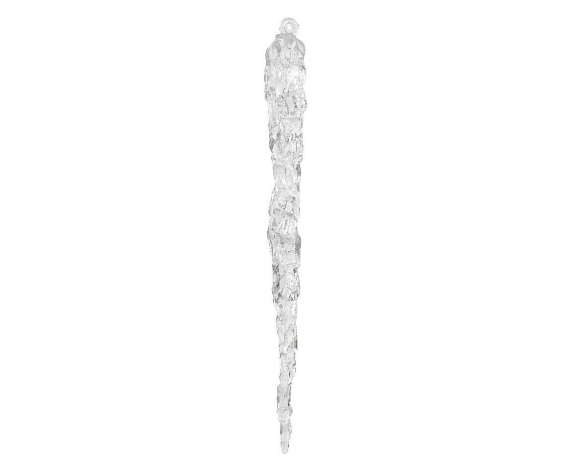 Hanging Clear Icicle Decoration - 18.5cm