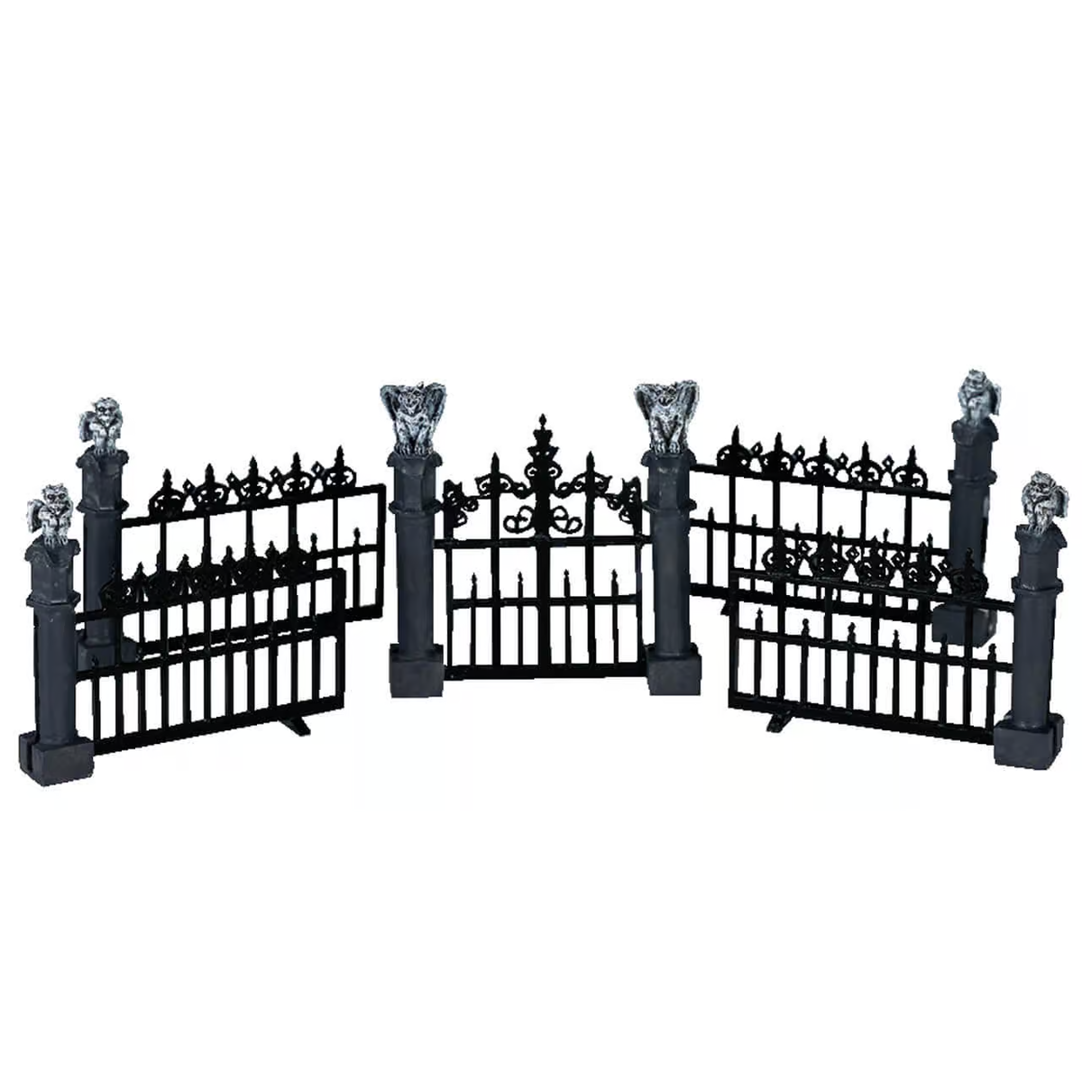 Lemax Spooky Town -  Gargoyle Fence - Set of 5