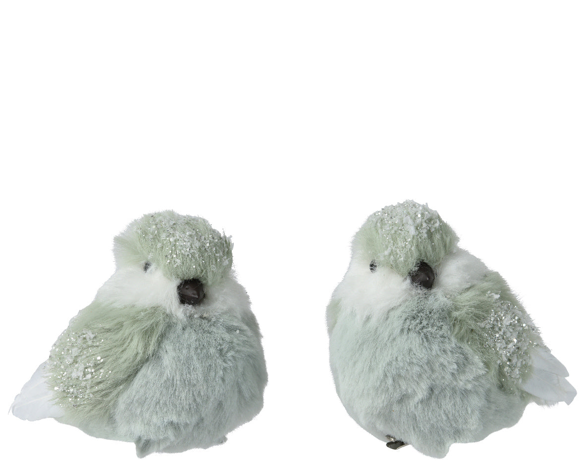 Artificial Fur Bird on Clip Decoration - Individual