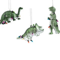 Dinosaur in Christmas Lights Novelty Christmas Bauble