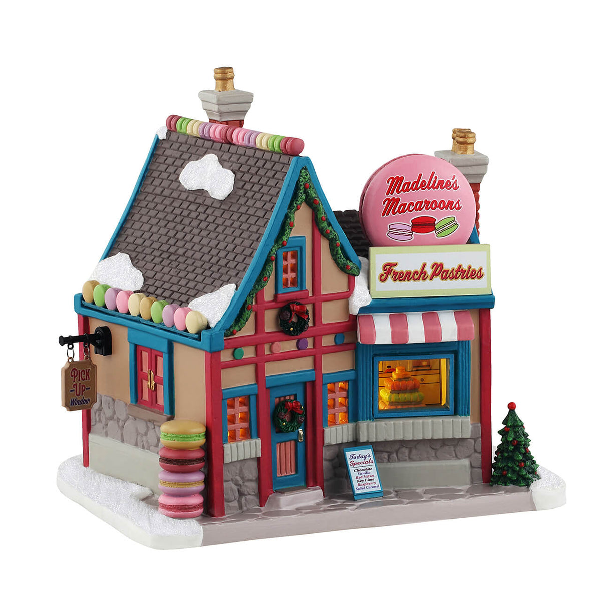 Lemax - Madeline's Macarons Christmas Village Shop with Lights