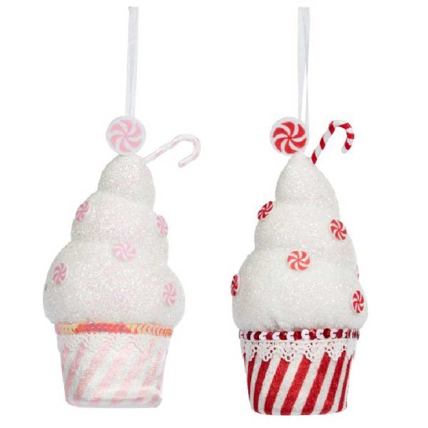 Candy Cane Swirl Cupcake