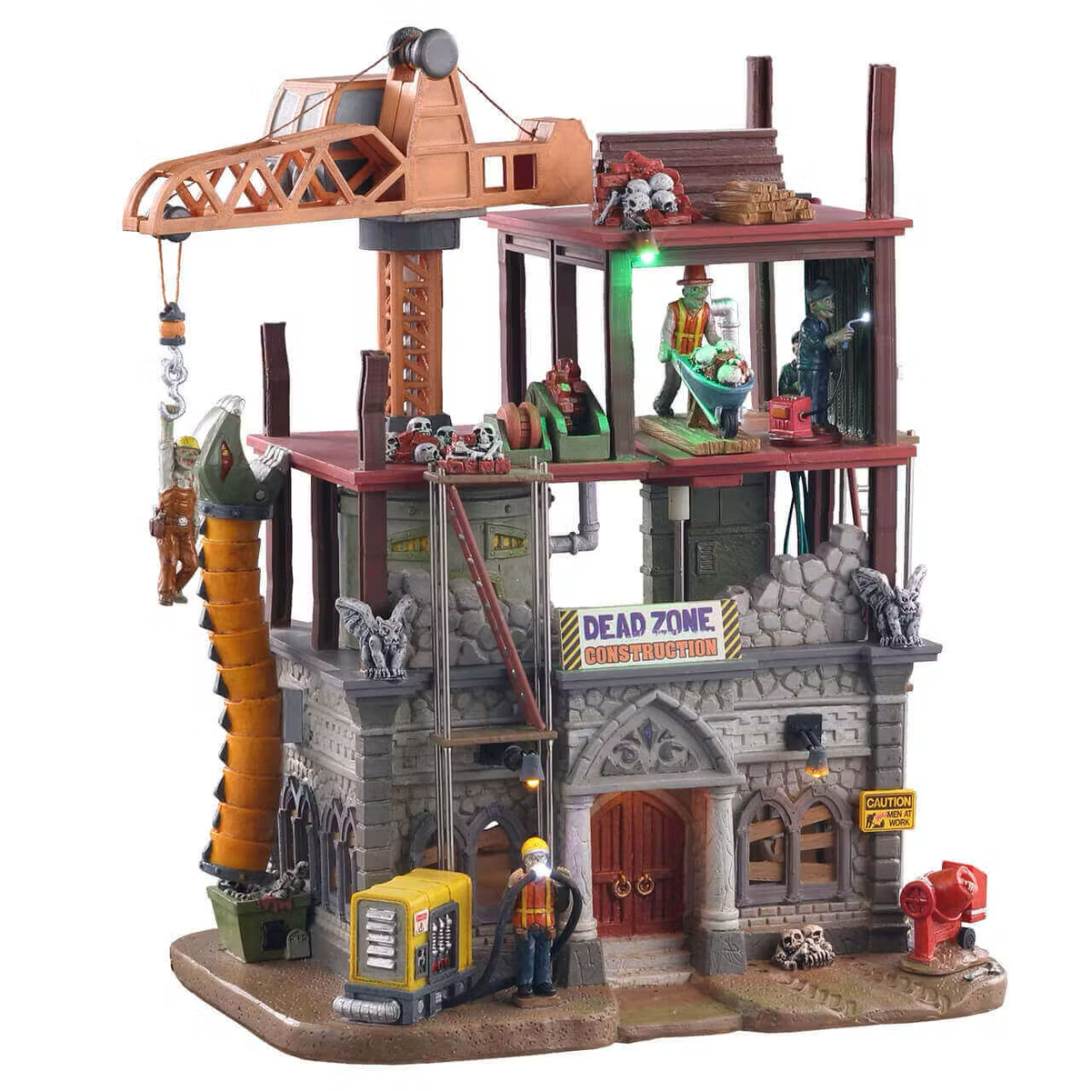 Lemax Spooky Town - Dead Zone Construction Site with Lights, Sound & Motion