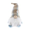 Sitting Beige Tartan Hat Gonk Christmas Ornament