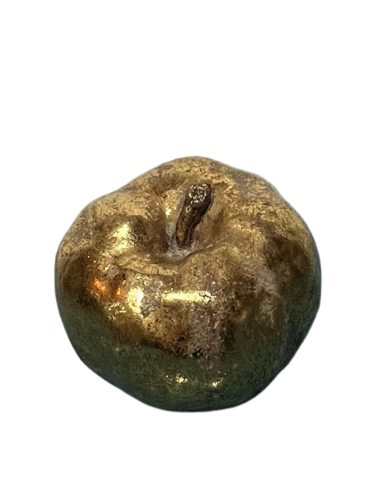 Antique Gold Resin Apple Decoration - 9cm