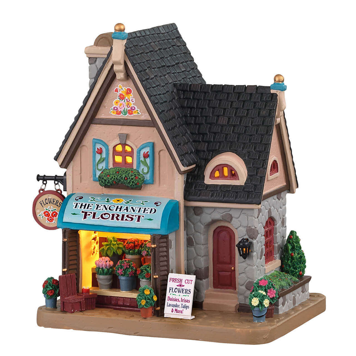 Lemax - The Enchanted Florist Christmas Village Light Up Flower Shop
