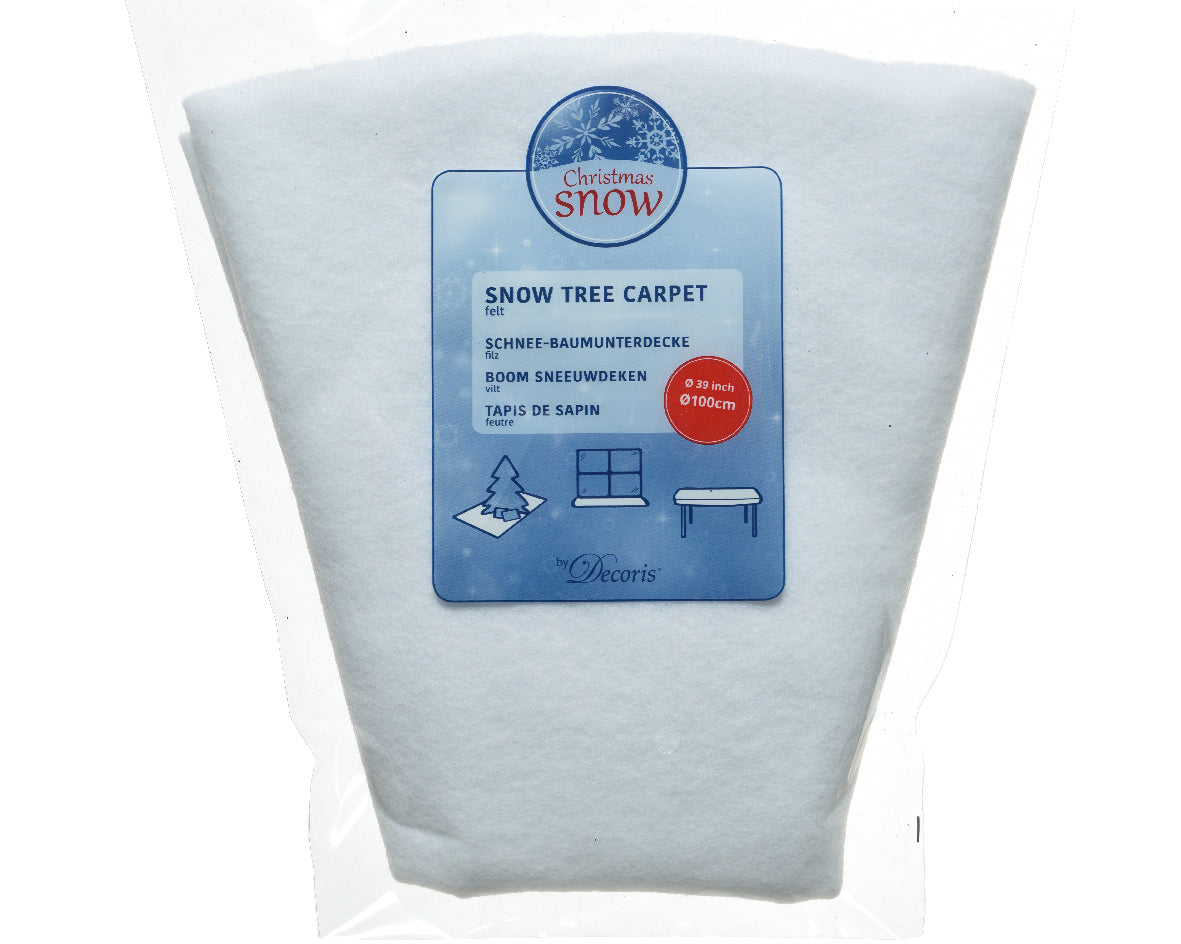 Felt Snow Tree White Carpet 100cm Diameter