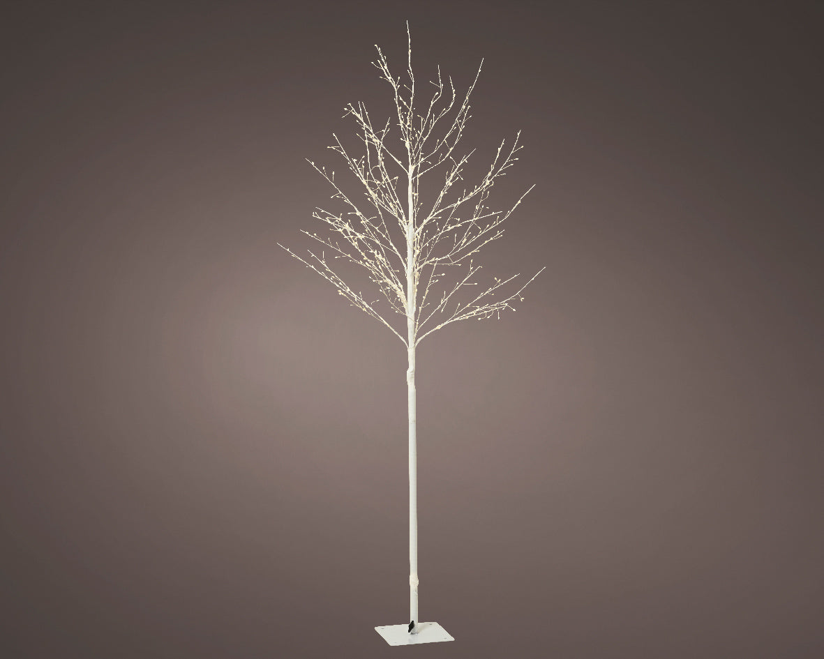 Outdoor Warm White Micro Bright LED White Artificial Twig Tree - 180cm