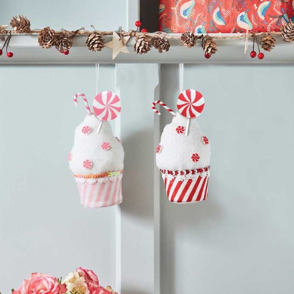 Candy Cane Swirl Cupcake