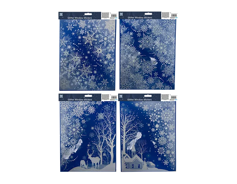 Christmas Glitter Scene Sticker