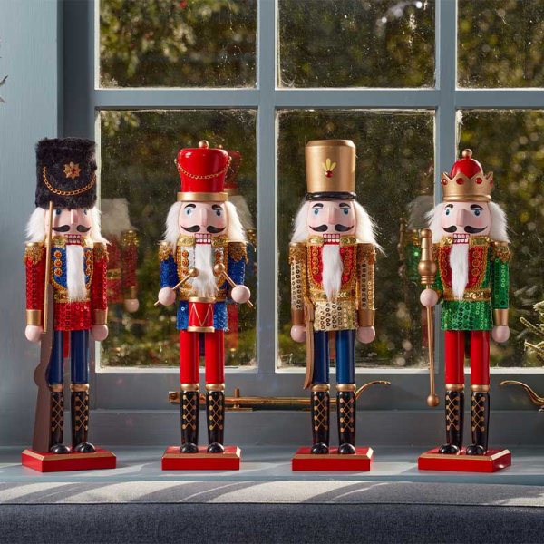 Sequinned Sergeant Nutcracker Ornament