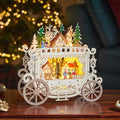 InLit Light Up Wooden Christmas Carriage with Scene