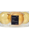 Light Gold Transparent Glass Shiny & Matte Baubles 8cm - Tube of 4