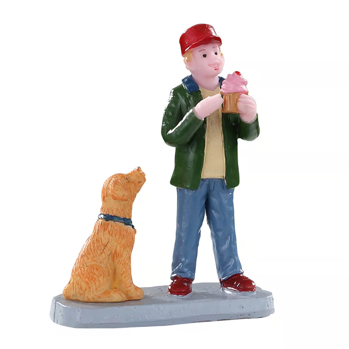 Lemax Please Share Child with Dog Christmas Village Figurine