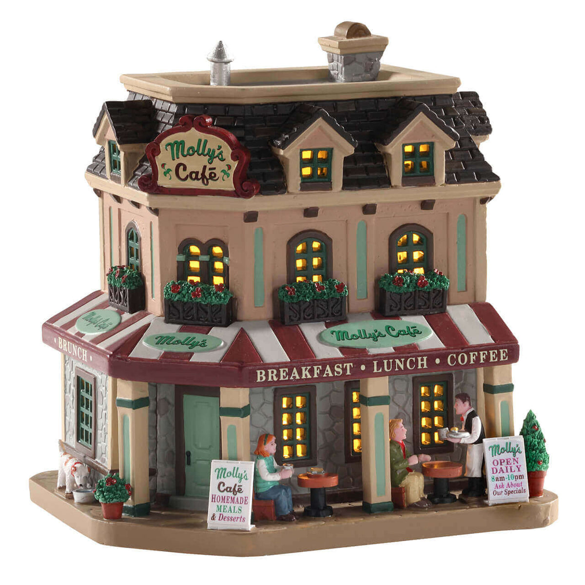 Lemax - Molly's Corner Café Light Up Christmas Village
