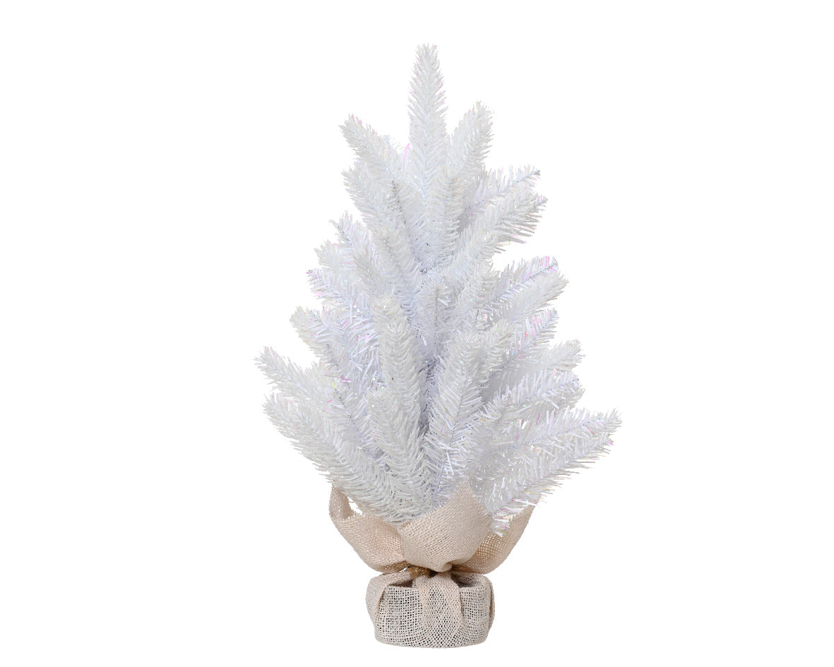 Copenhagen White Iridescent Glitter Mini Tree