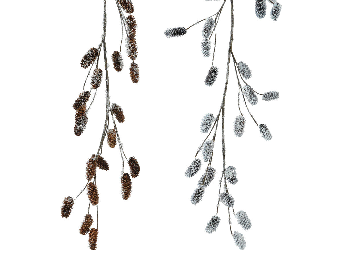 Snowy Pinecone Garland Decoration - 130cm