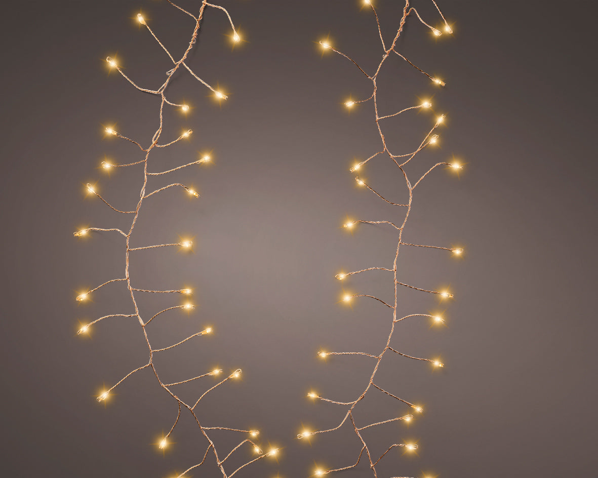 Classic Warm Compact Micro LED Lights with Copper Cable - 1.2m 100 LEDs